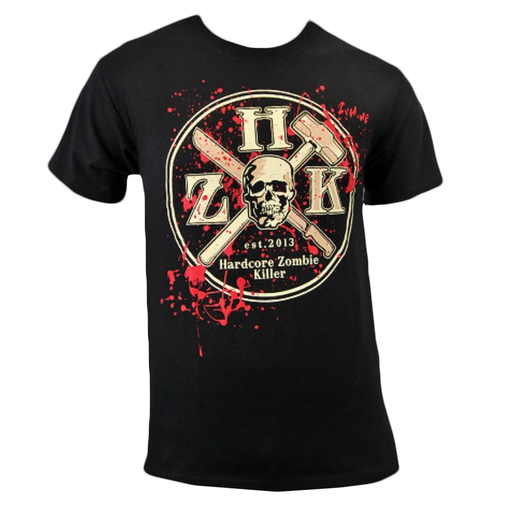 Hardcore Zombie Killer - Black T-Shirt, image size:1000x1000