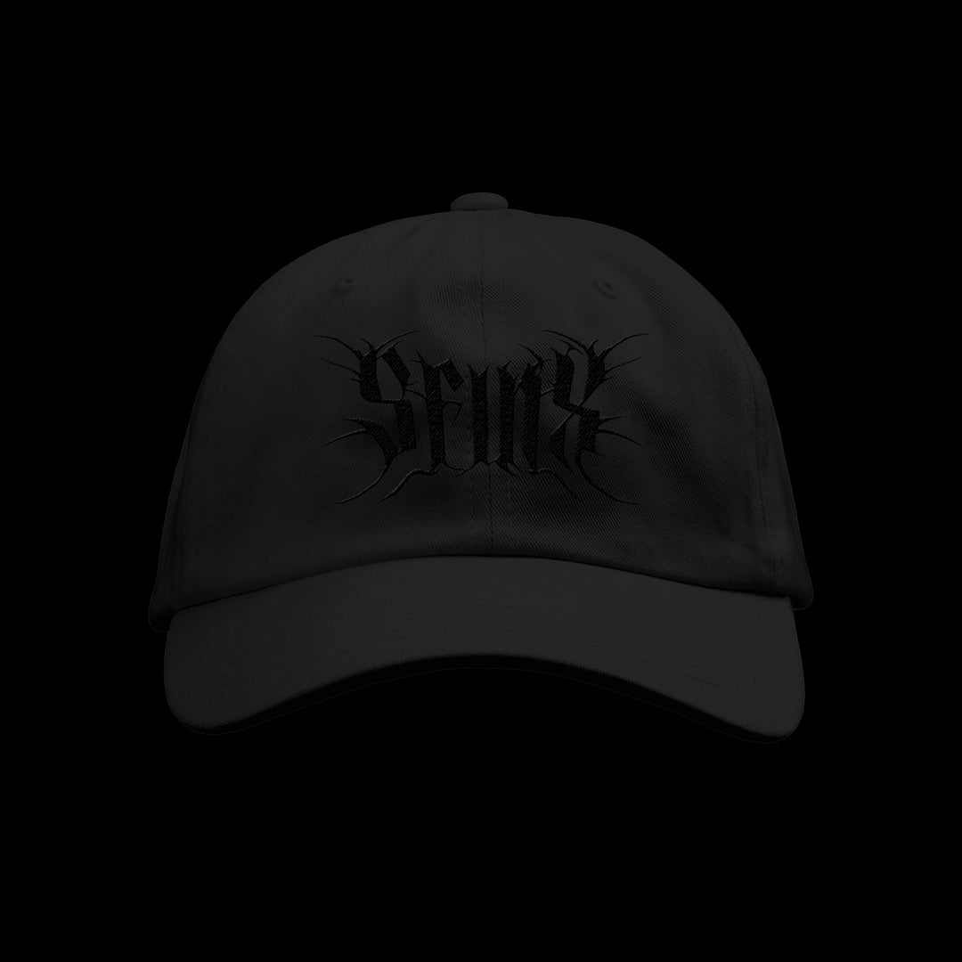 Metal Logo Black on Black Dad Hat