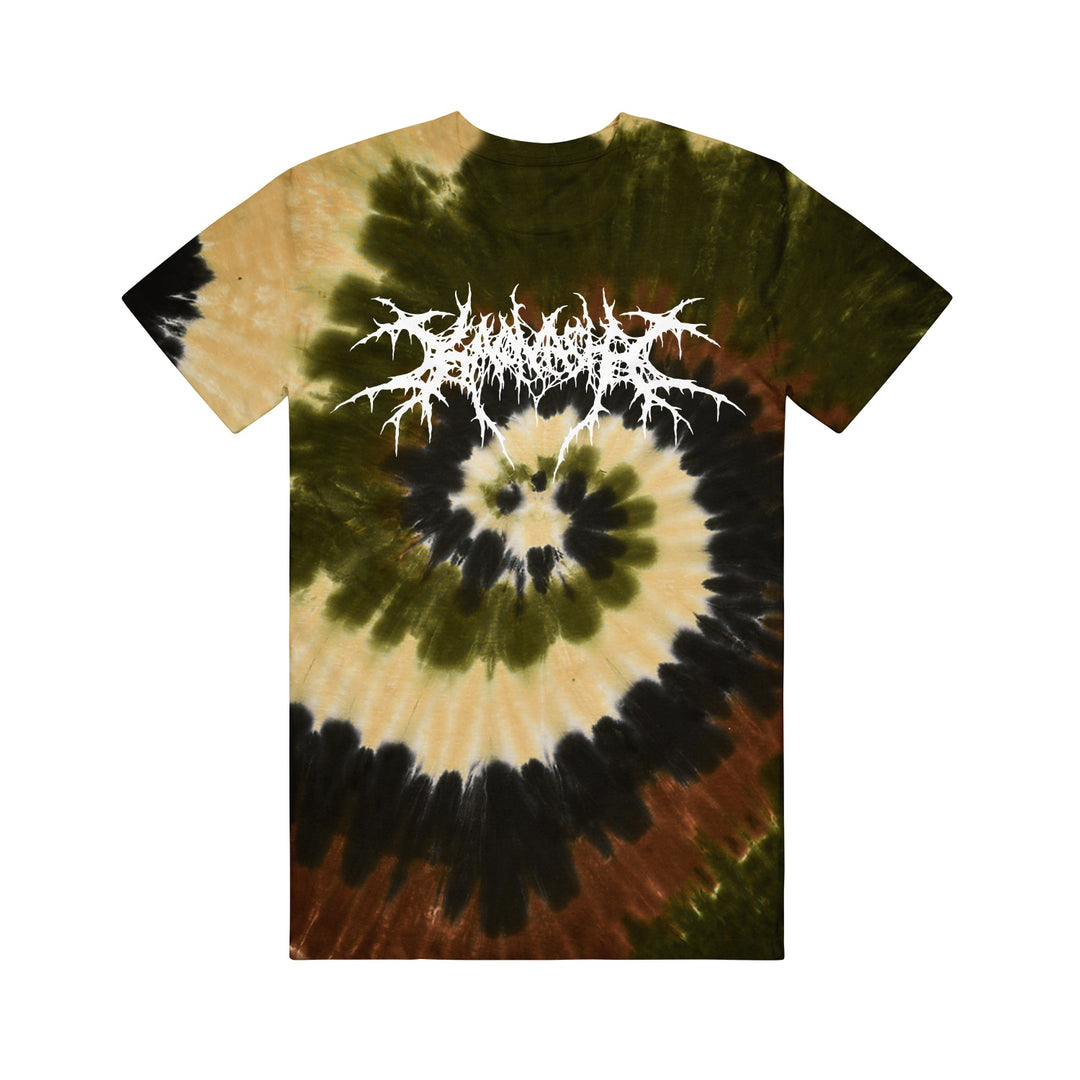 kaonashi Death Metal Logo - Camo Swirl Tie Dye - T-shirt
