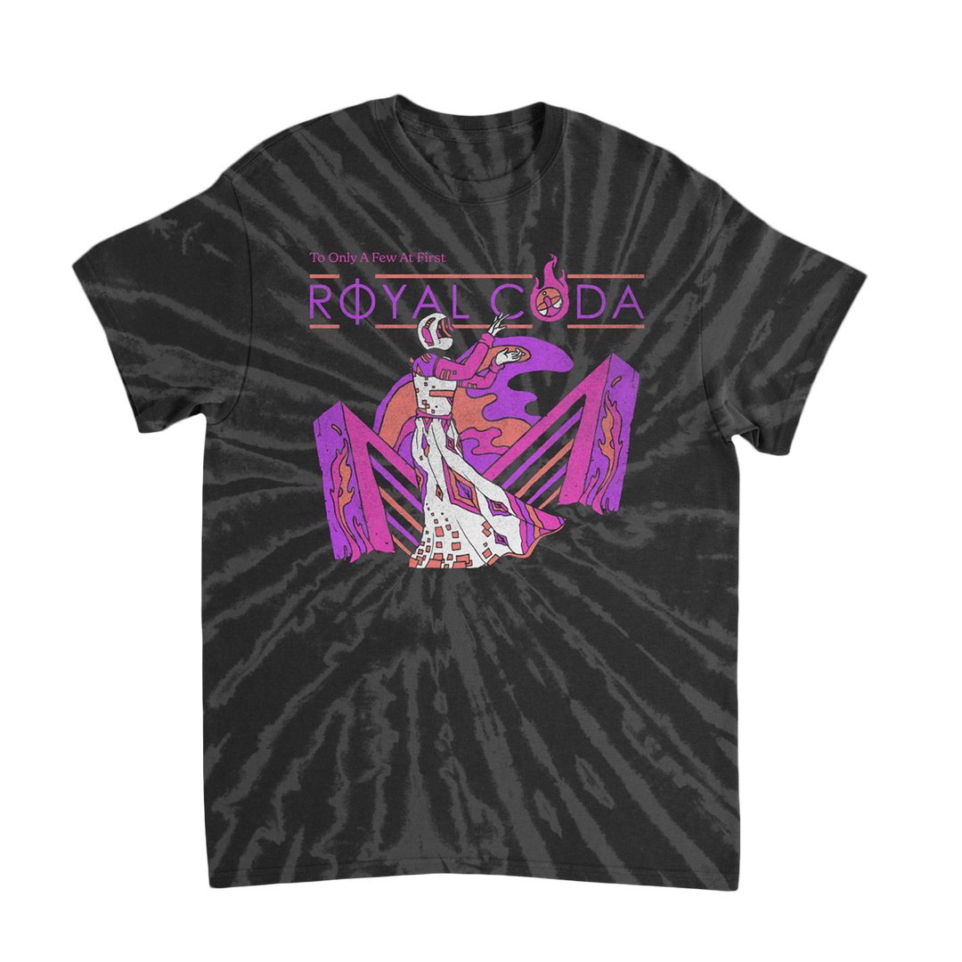 royal coda To Only A Few At First - Spider Black Tie Dye T-Shirt