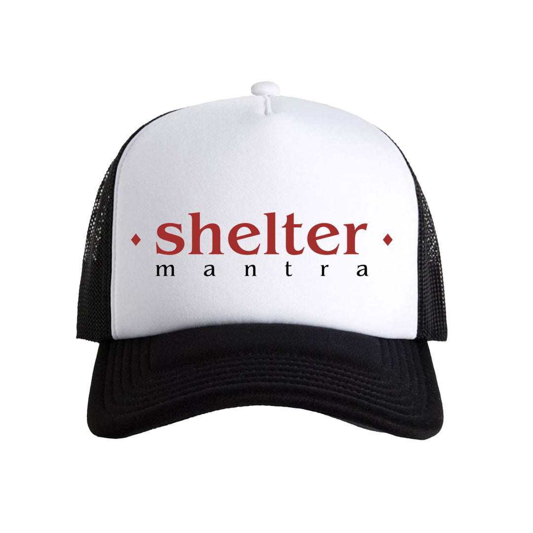 shelter Mantra - Black/White Trucker Hat
