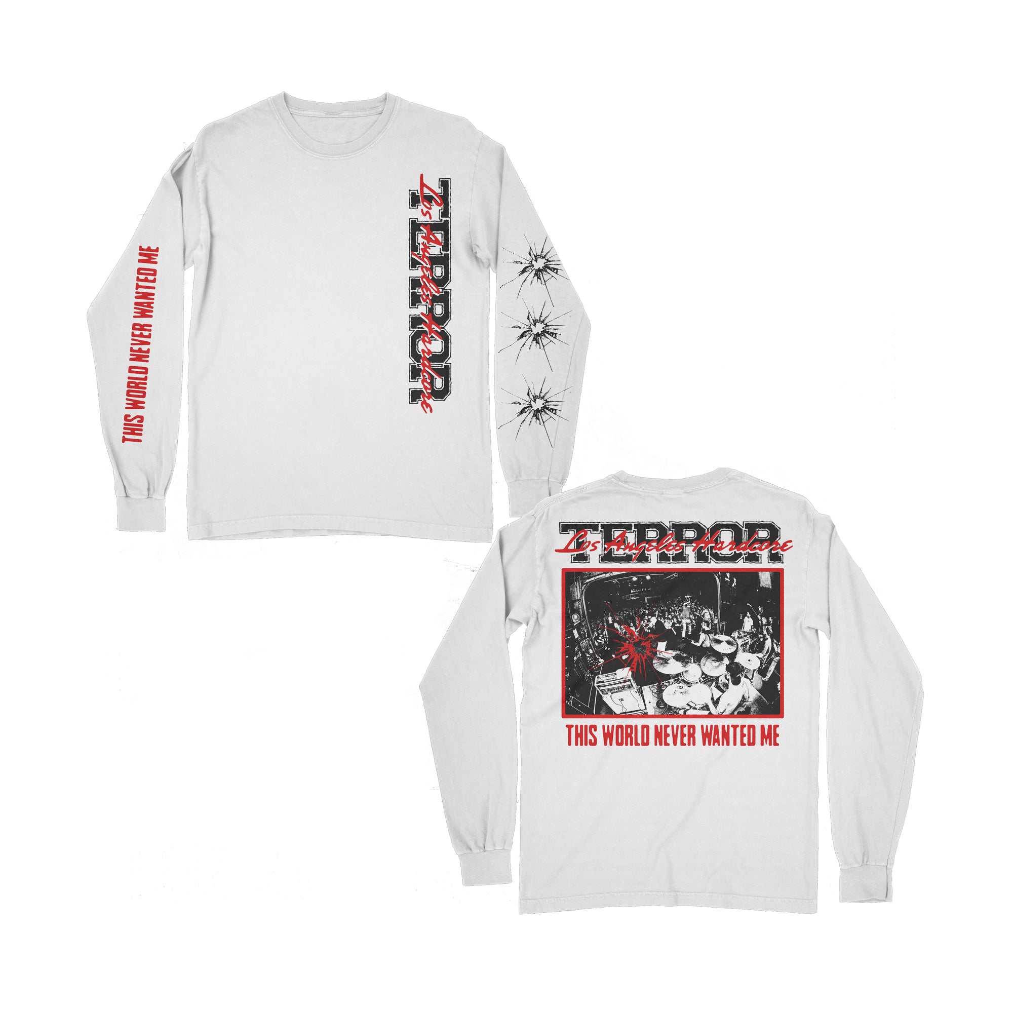 Tシャツ・カットソー THE COLDEST MOMENT TCM paranormal long sleeve whiteivory terror_This_World_White_Long_S