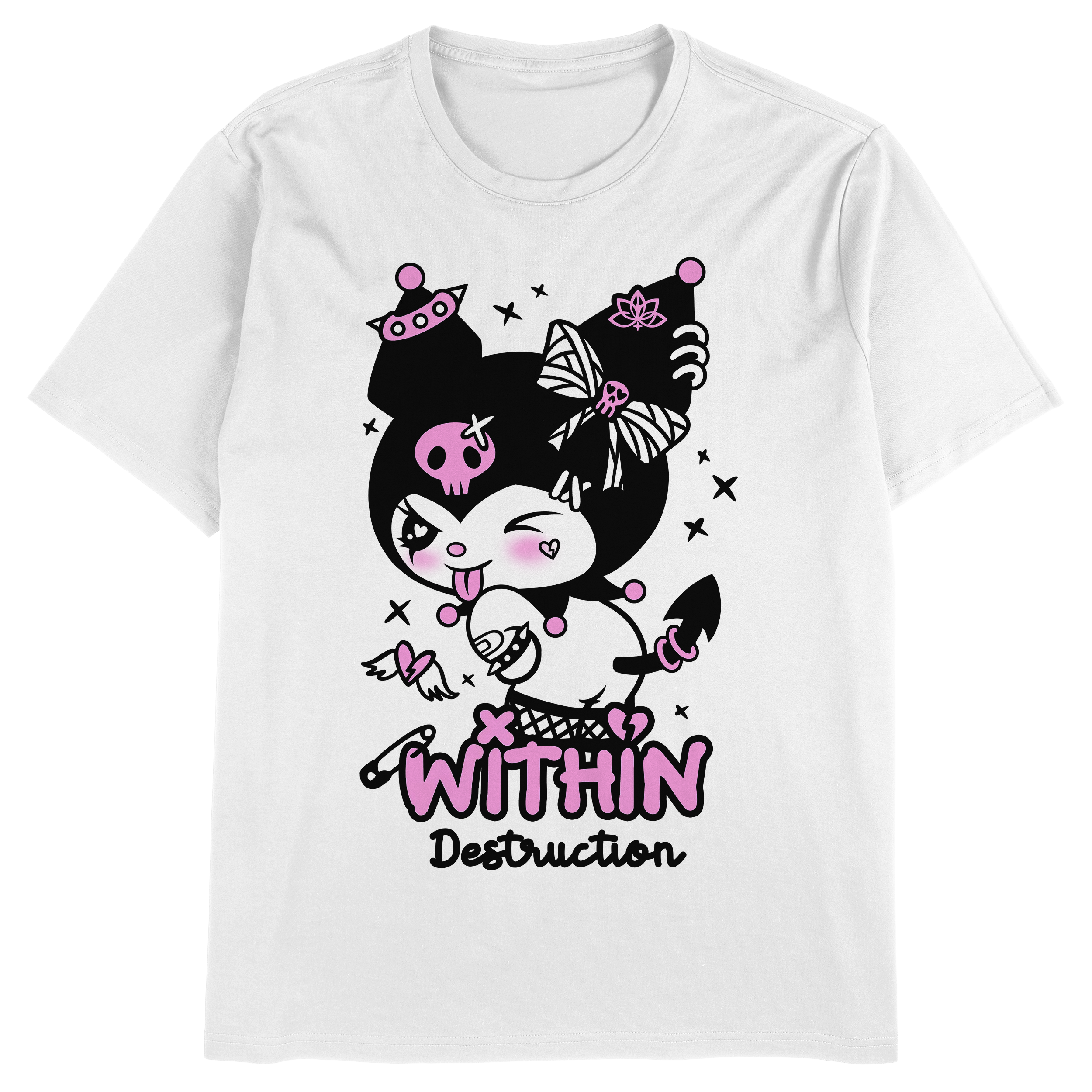 Devil Kitty - White T-Shirt – MerchNow