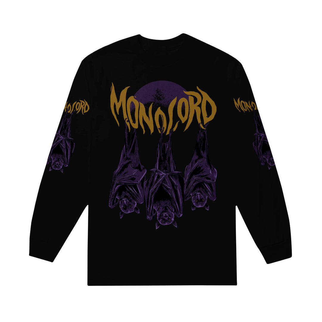 Three Bats Black Long Sleeve