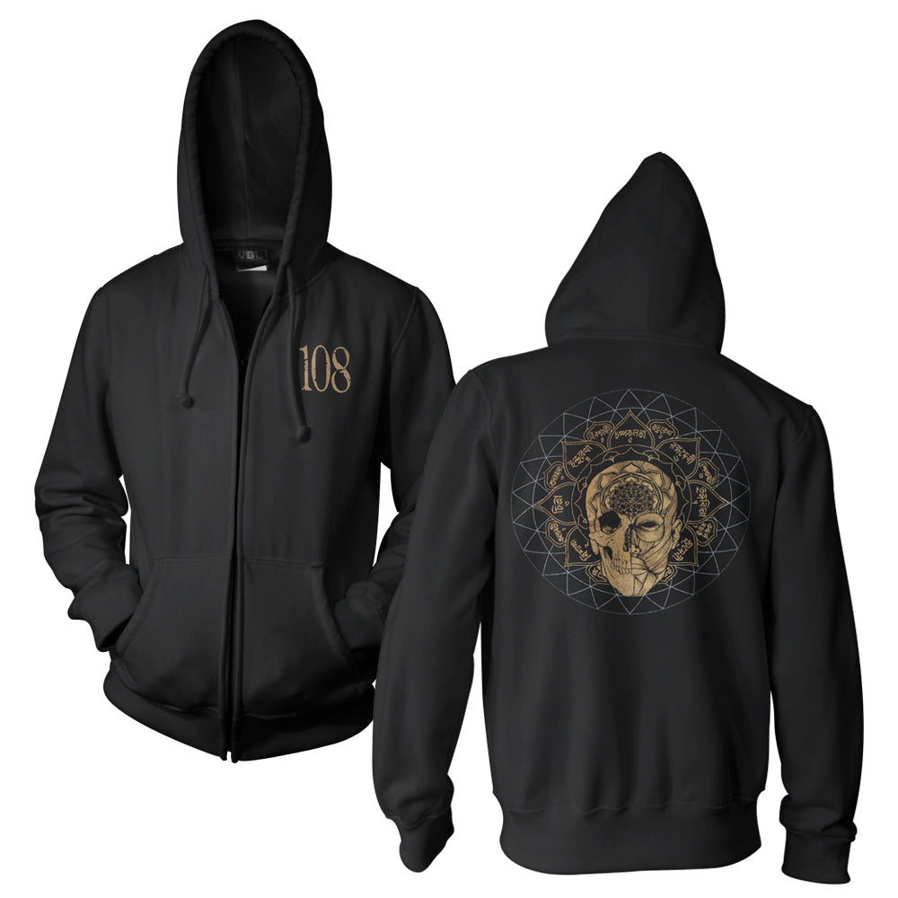 Skull Black Zip Up Hoodie