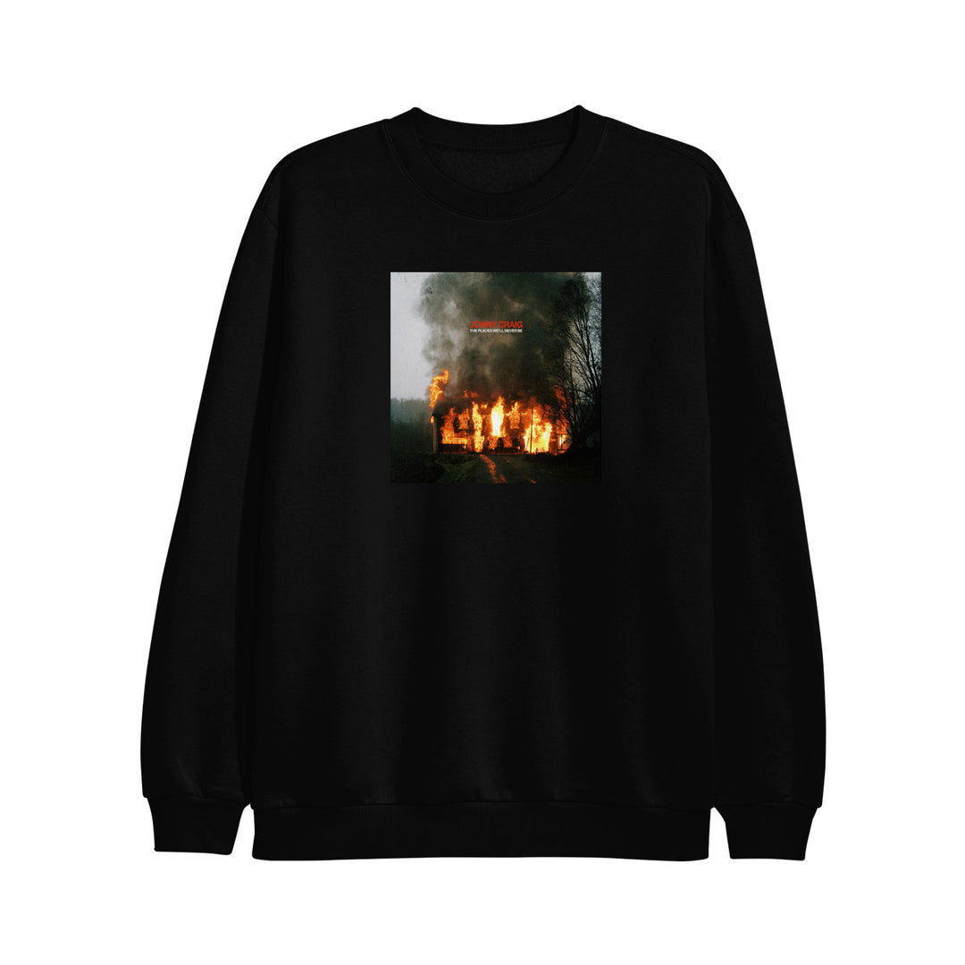 jonny craig The Places We'll Never Be - Black Crewneck Sweatshirt