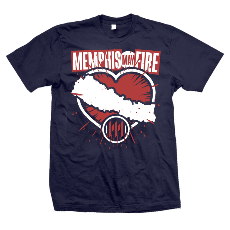 memphis may fire Nepal Relief - Navy T-Shirt