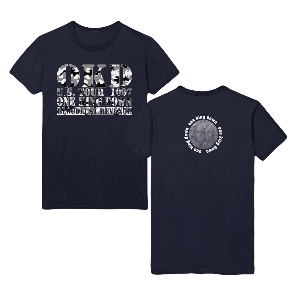 one king down Snow Camo Tour - 1997 Navy T-Shirt