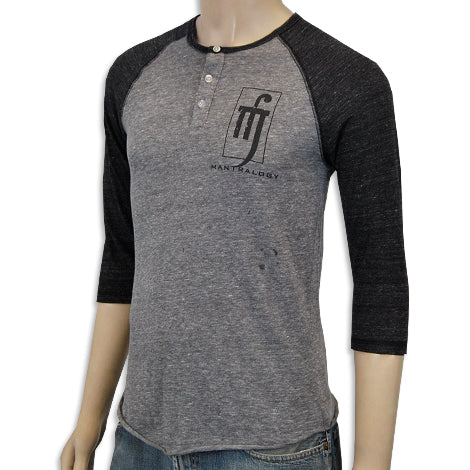 Mantralogy Durga Eco Grey/Black 3/4 Sleeve Henley