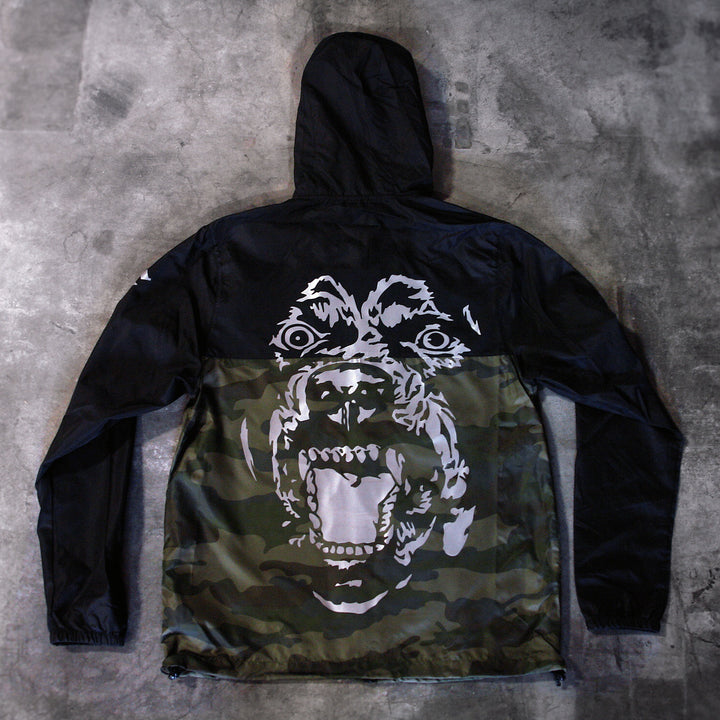Feral Black/Camo Windbreaker Jacket