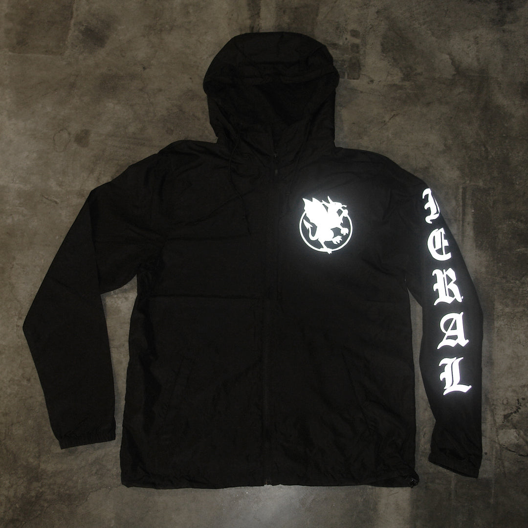 Feral Black Windbreaker Jacket