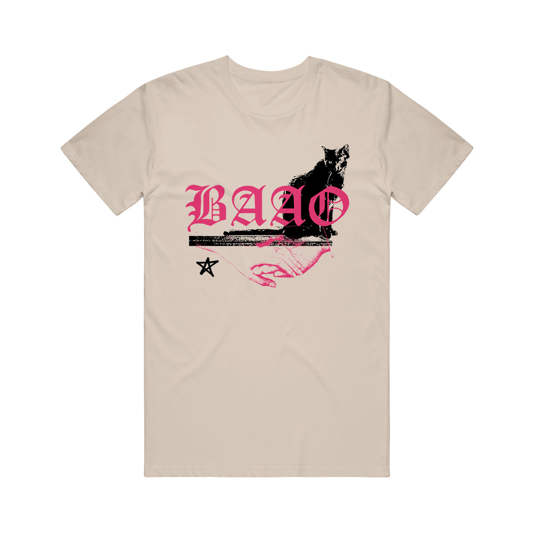 Black Cat - Cream T-Shirt front 