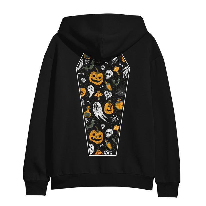 Coffin Pattern - Black Pullover back