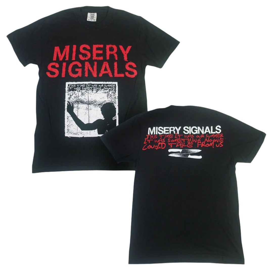 Misery Signals Our Summer - Black T-Shirt  front and back