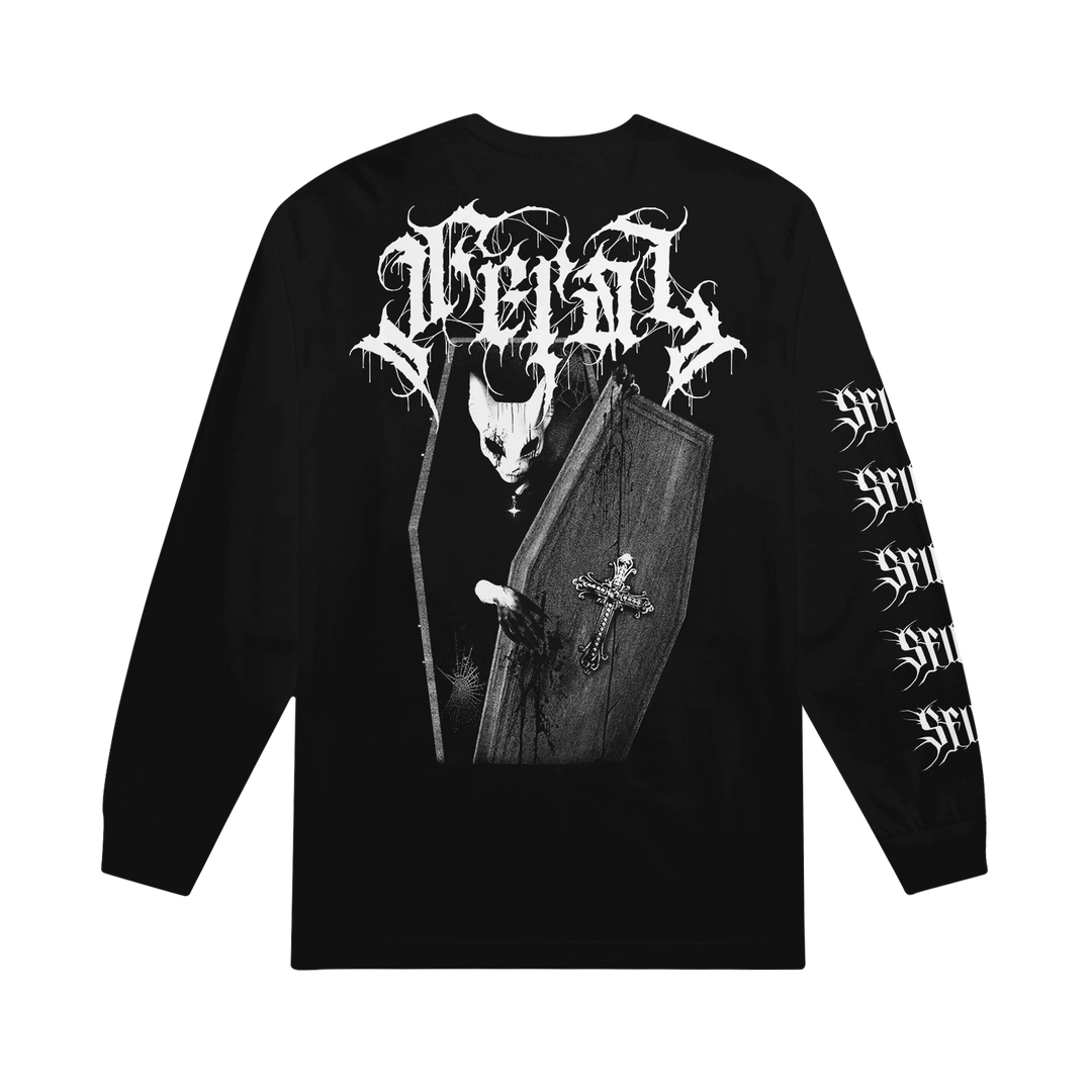 ★KIRSH★ Wittybunny graphic long sleeve black Burn Slow x Shadow Riding Gear Spider Logo Long Sleeve T