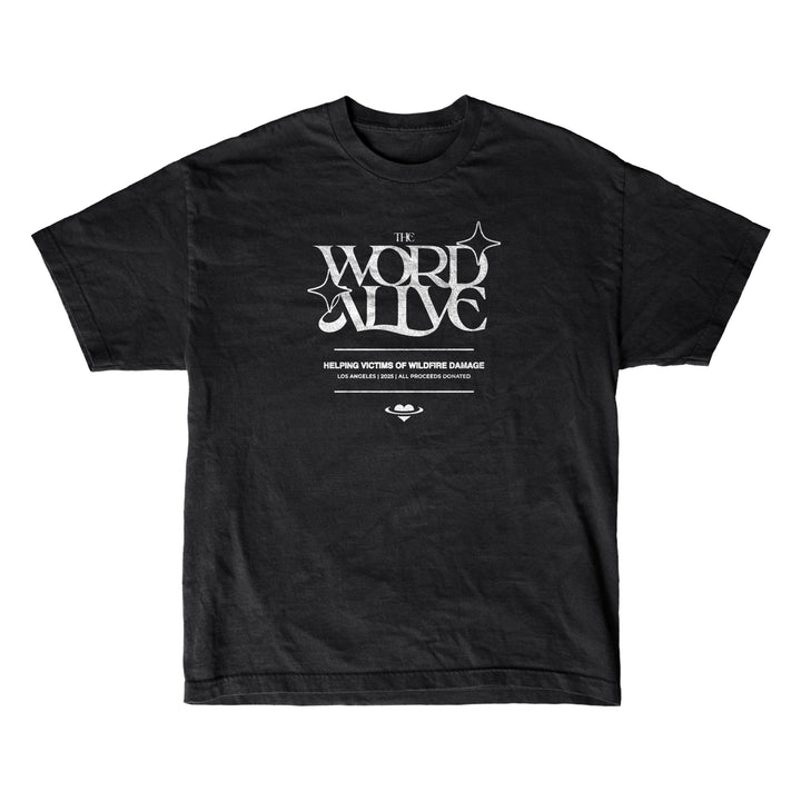 We Stand Up Tall - Wildfires Benefit - Black T-Shirt