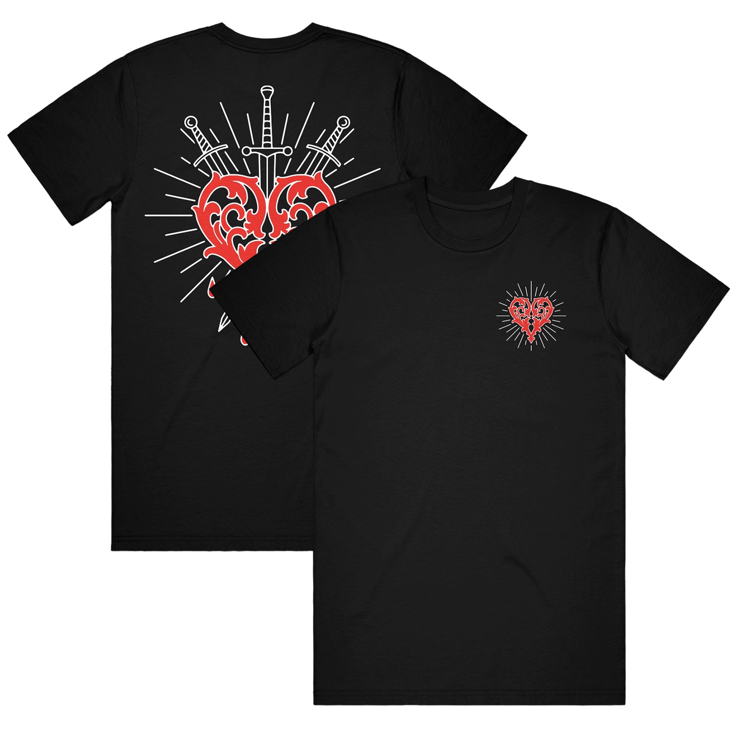 Bleeding Heart - Black T-Shirt – MerchNow