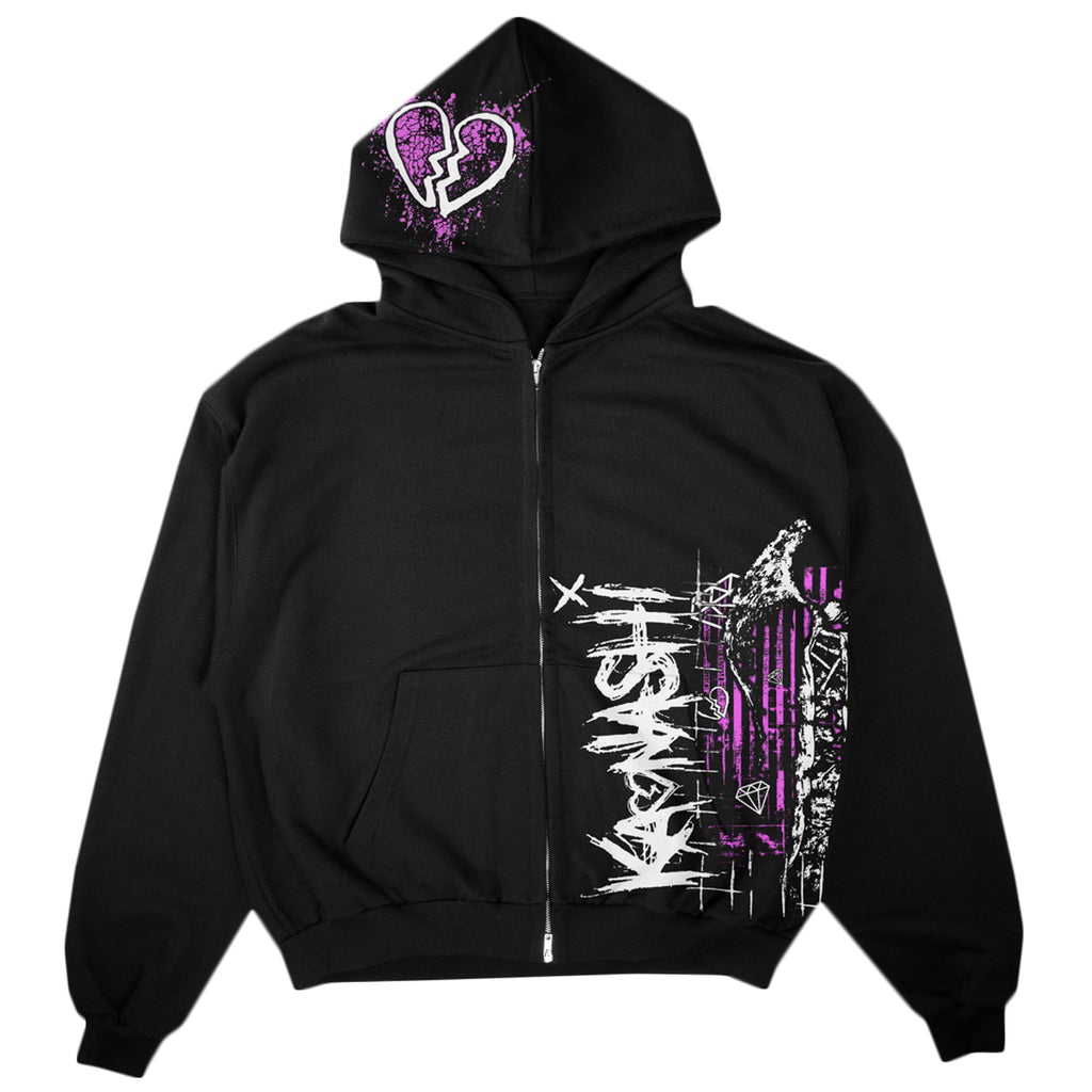 Heart - Black Zip-Up – MerchNow
