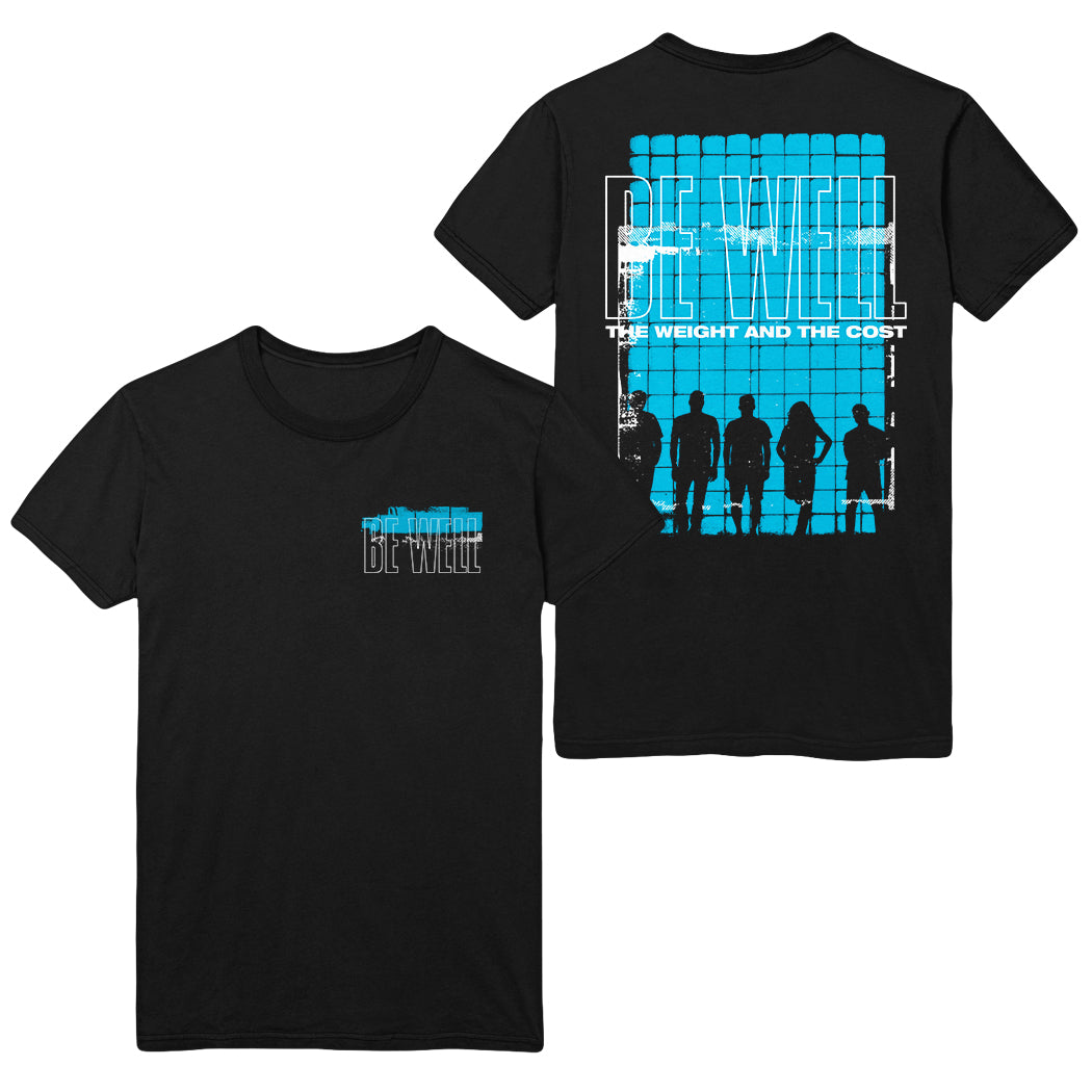 be wellSilhouettes - Black T-Shirt front and back