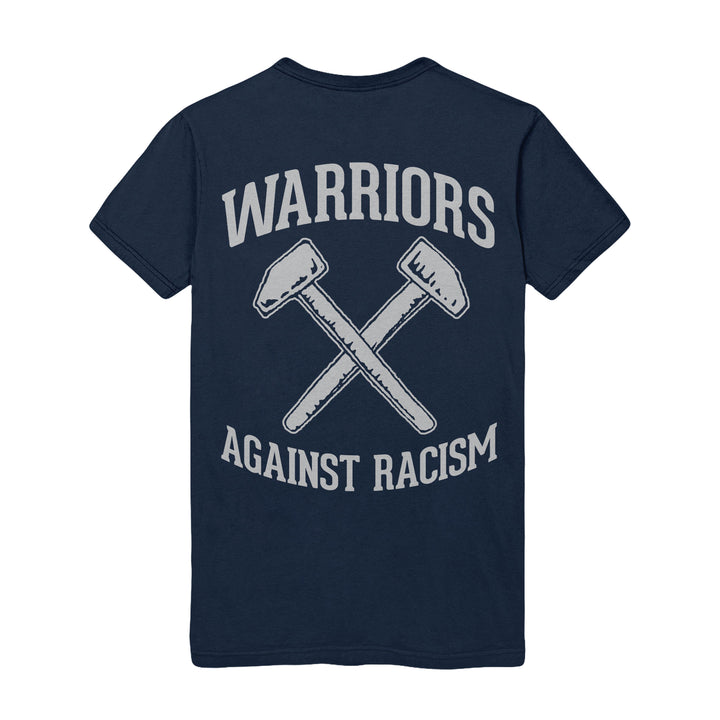 Warriors Against Racism Grey Ink on Navy T-Shirt