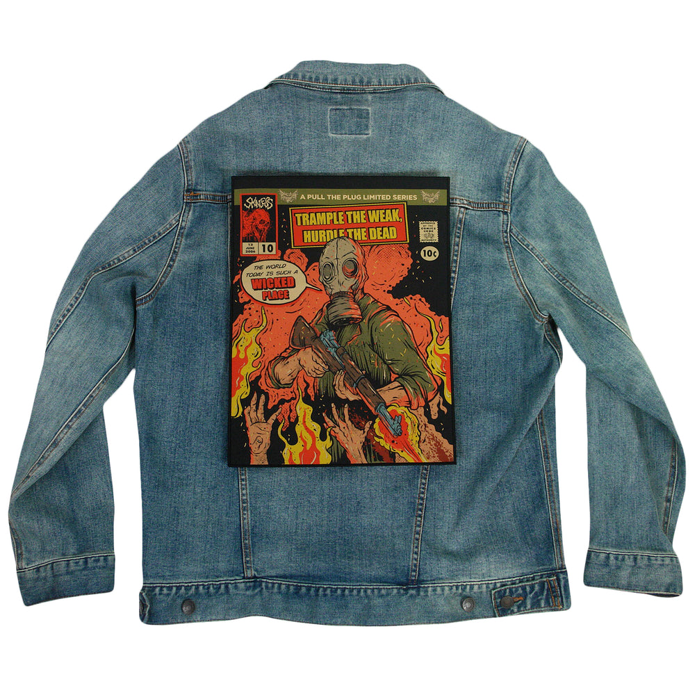denim jacket with skinless Trample PTPP Edition Back Patch
