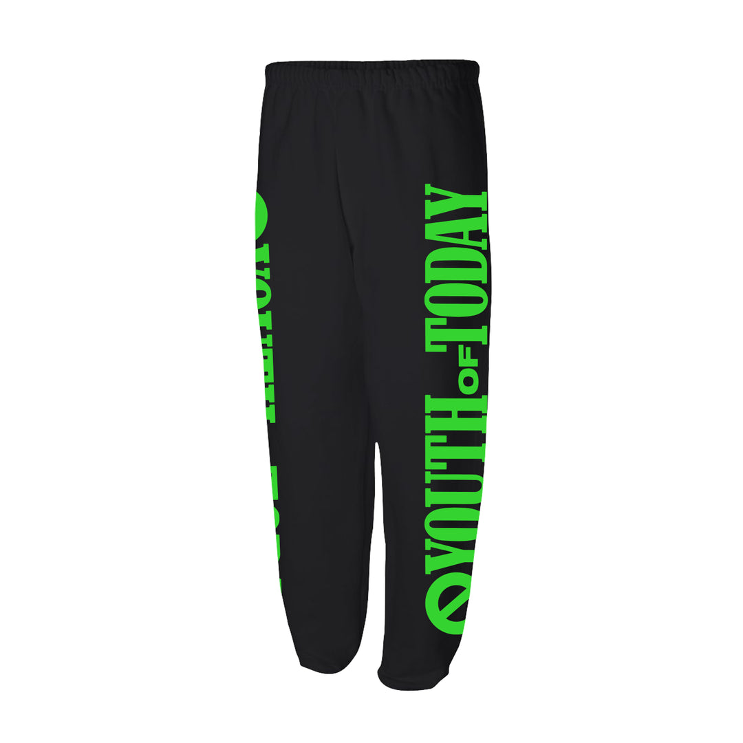 Green Logo Black Sweatpants