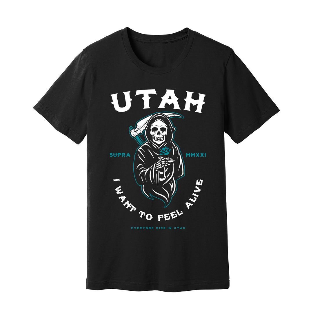 everyone dies in Utah Reaper Black T-Shirt