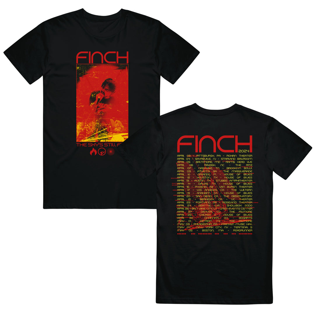 finch Spring Tour 2024 - Black T-Shirt front and back