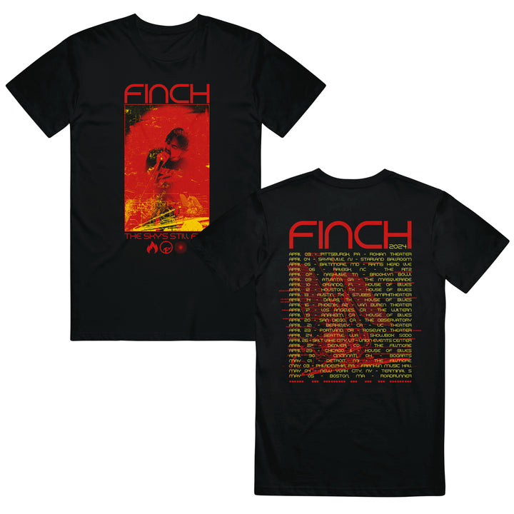 finch Spring Tour 2024 - Black T-Shirt front and back