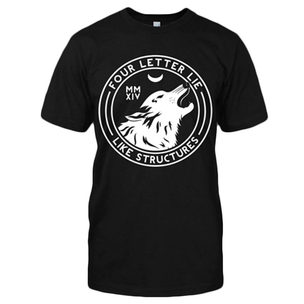 four letter lie Wolf - Black T-Shirt