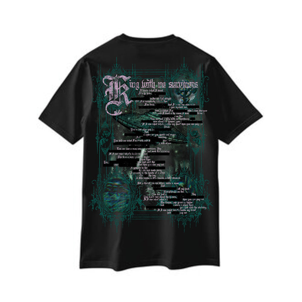 hawk King Alien - Black T-shirt back