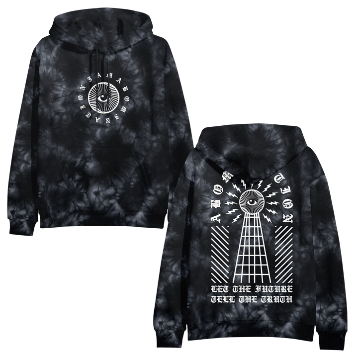 i am abomination Tower - Tie Dye Pullover front and back