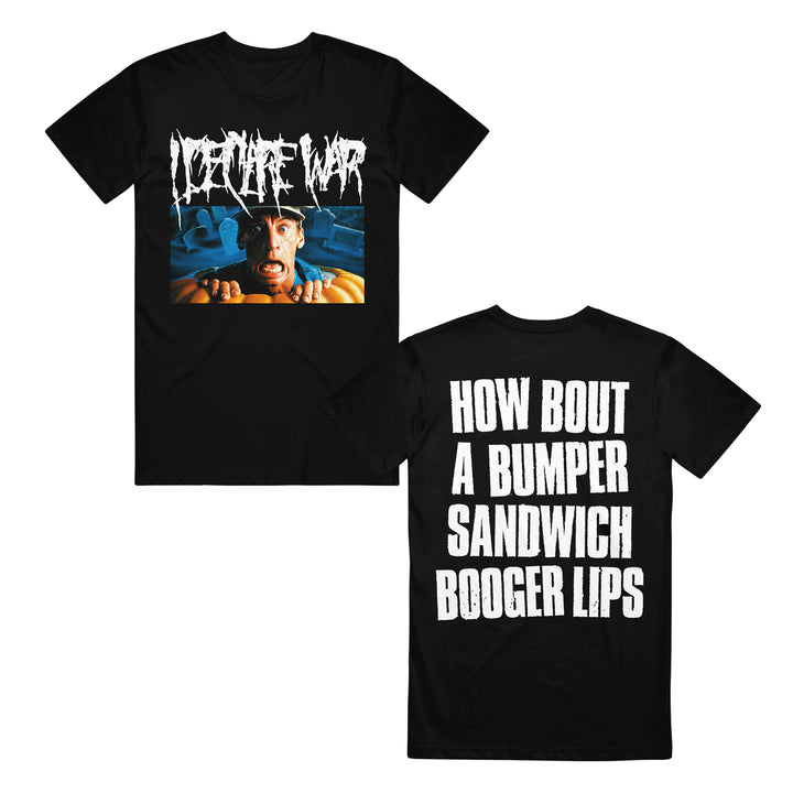 i declare war Bumper Sandwich - Black T-Shirt front and back