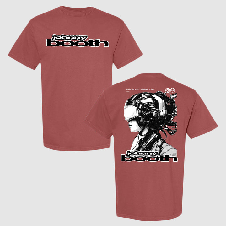 johnny booth Biomech - Brick Red T-Shirt front and back