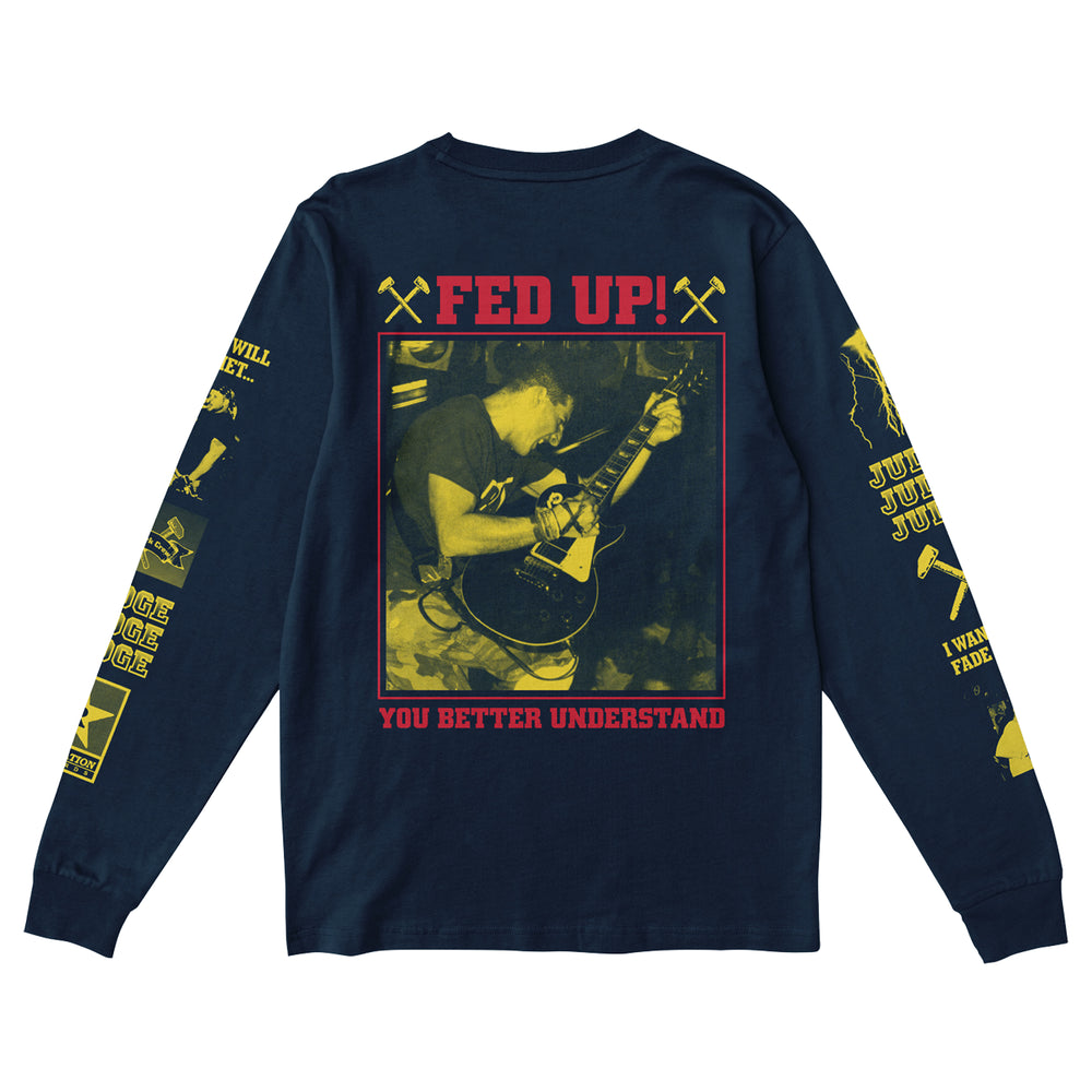 judge Fed Up -  Navy Long Sleeve back