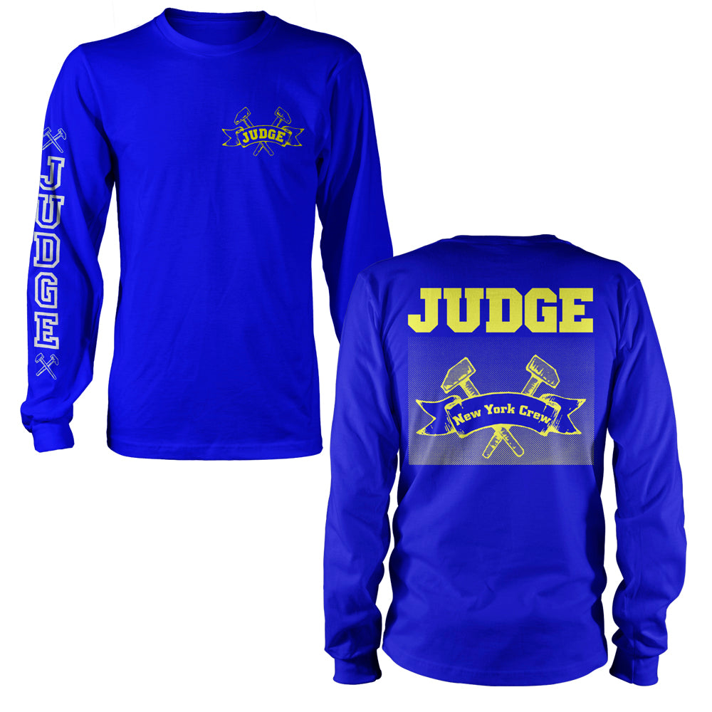 judge New York Crew Royal Long Sleeve front and back