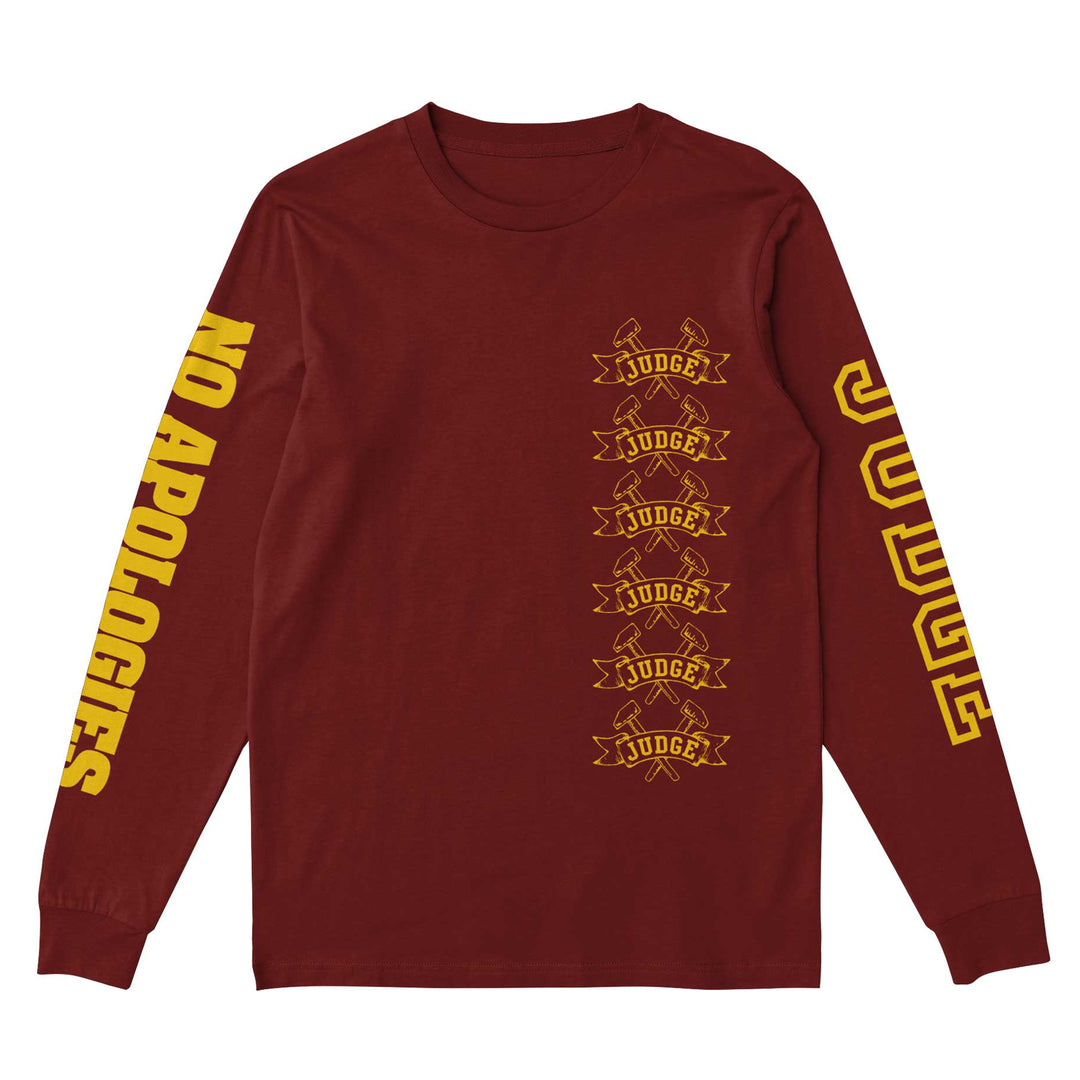 judge No Apologies Maroon Long Sleeve