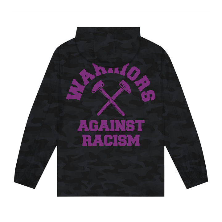 judge Warriors Against Racism Black Camo Zip-Up Windbreaker back