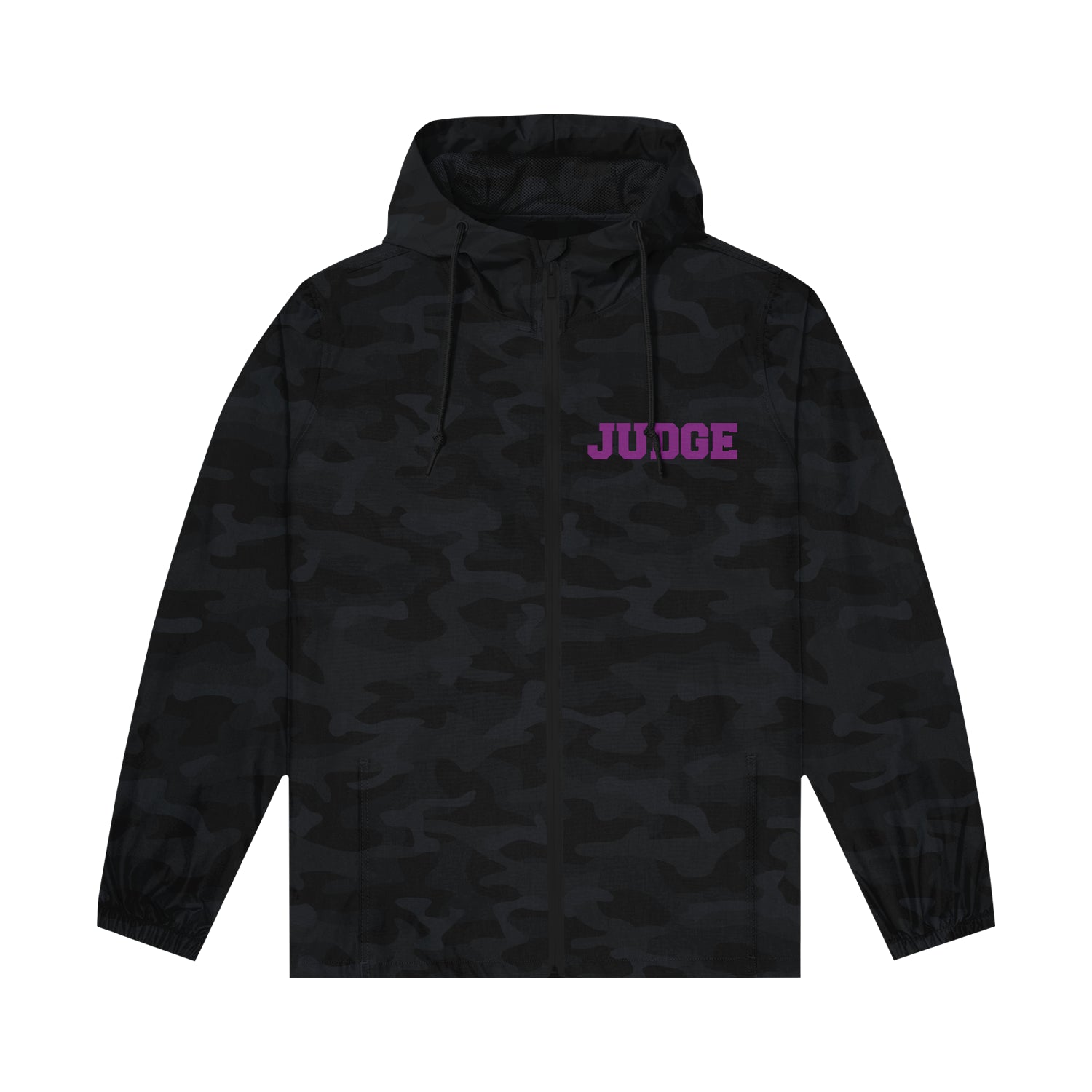 Warriors Against Racism - Black Camo Zip-Up Windbreaker