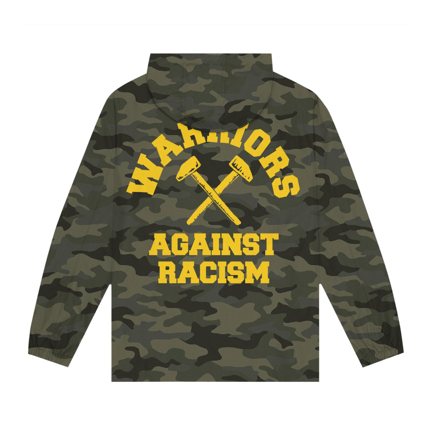 Warriors Against Racism - Camo Zip-Up Windbreaker – MerchNow