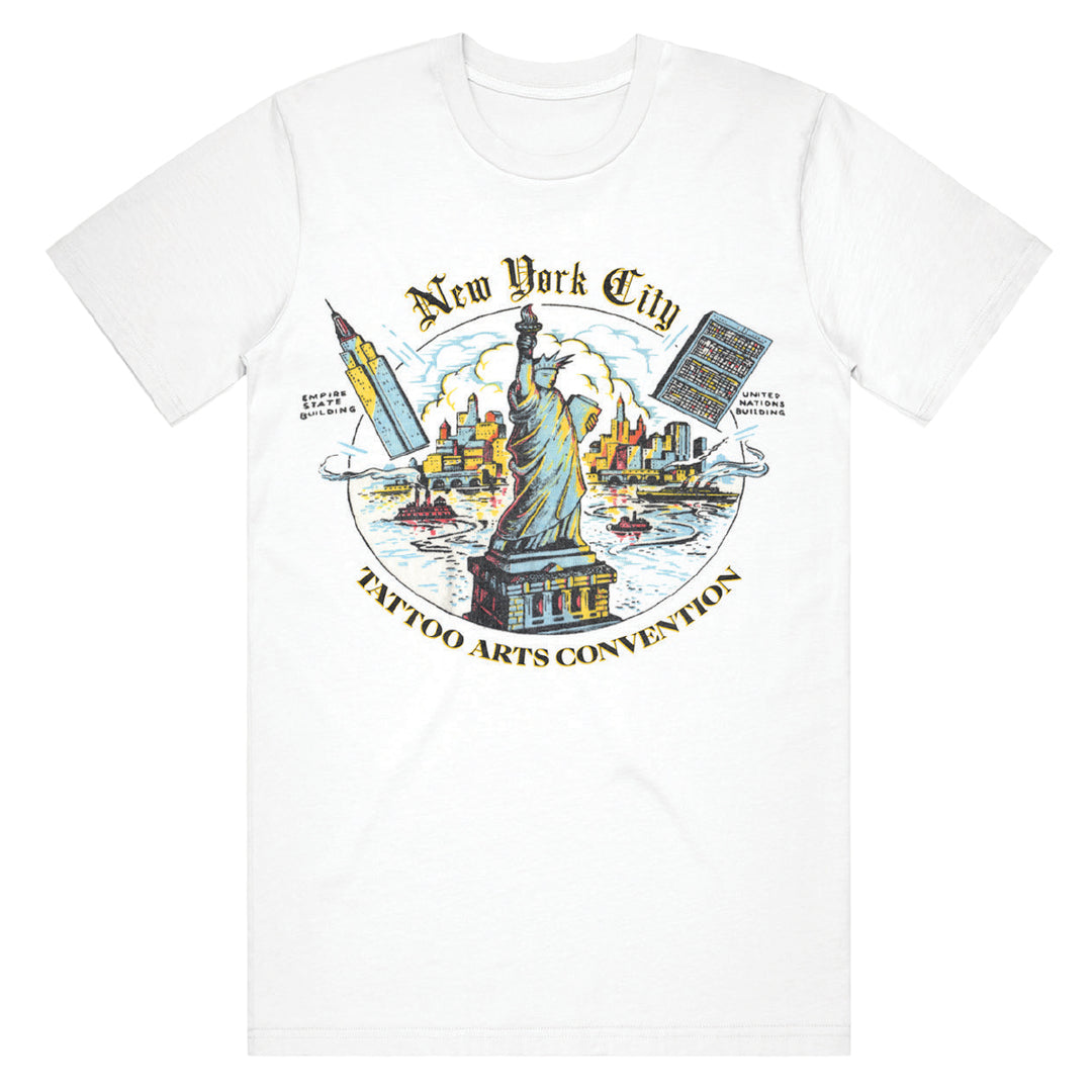 nyc tattoo convention Vintage Liberty White T-Shirt