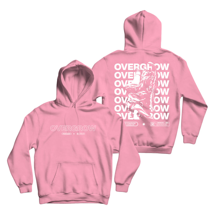 overgrow Broken Things - Pink Pullover front and back