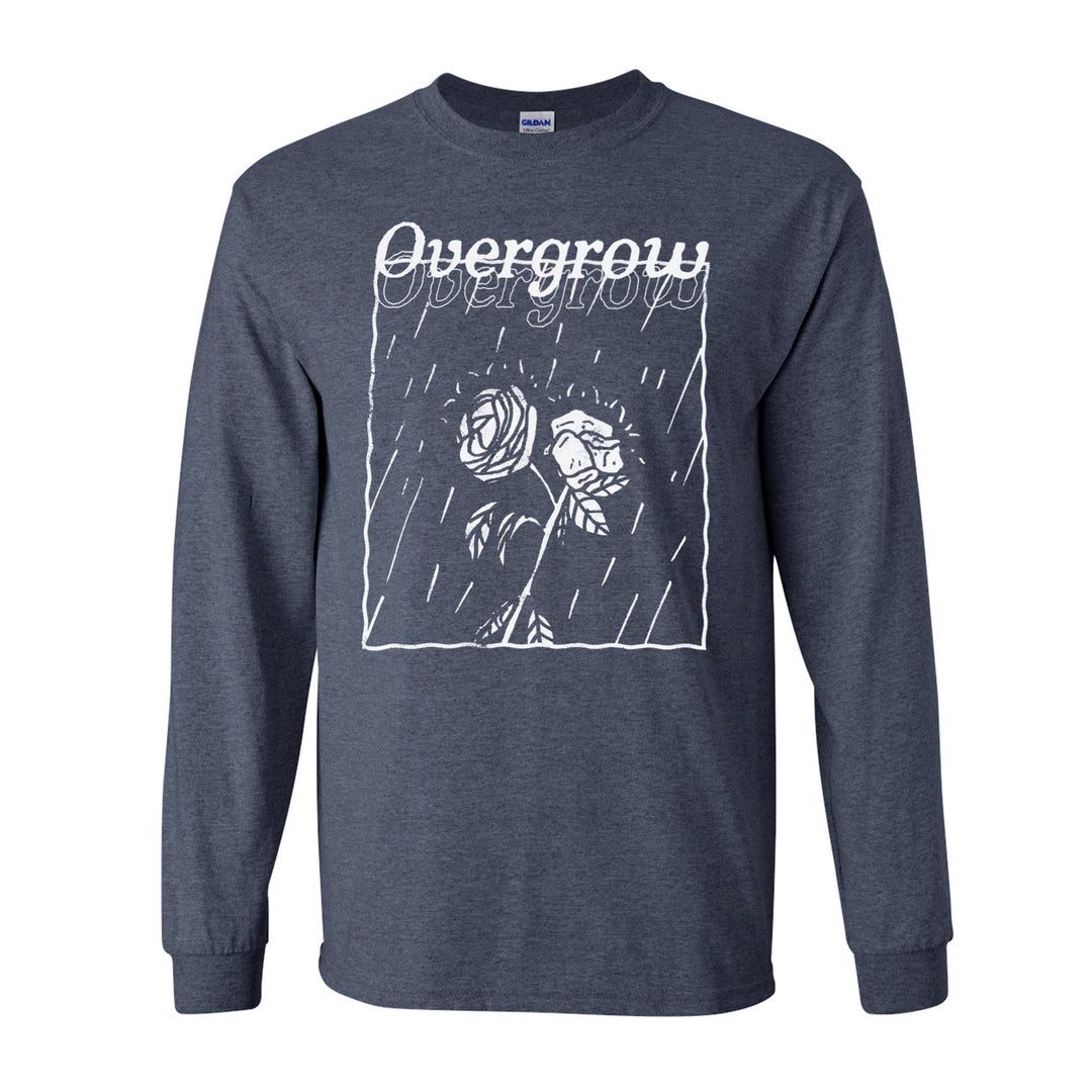 overgrow Rainy Roses - Dark Heather Grey Long Sleeve