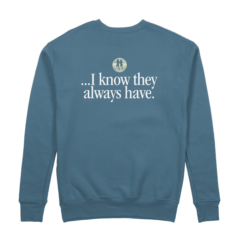 rival schools Good Things Slate Blue Crewneck back