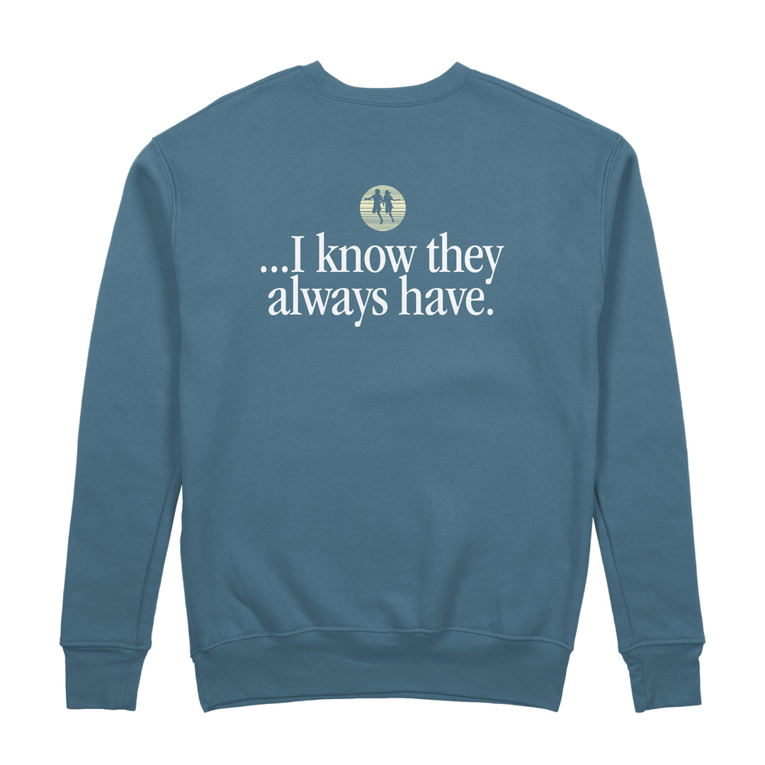 rival schools Good Things Slate Blue Crewneck back
