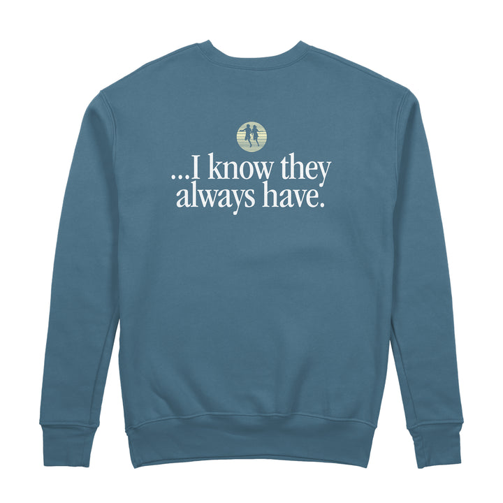 rival schools Good Things Slate Blue Crewneck back