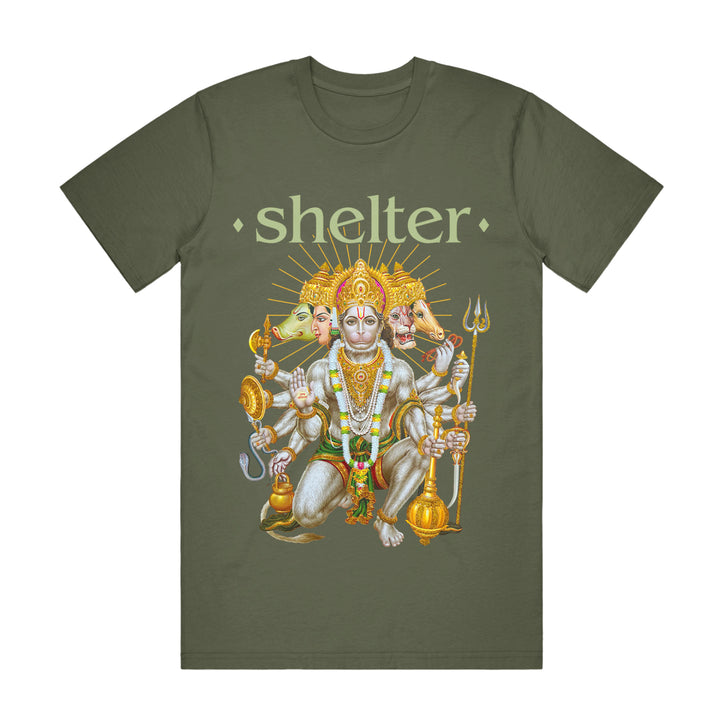 shelter Hanuman 2024 Military Green Tee front