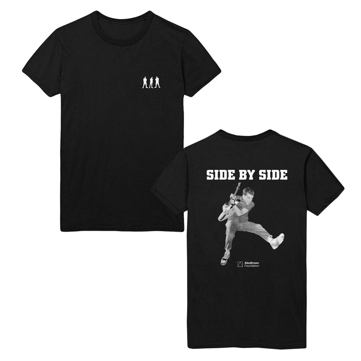 side by side The Alex Brown Foundation - Black T-Shirt front and back
