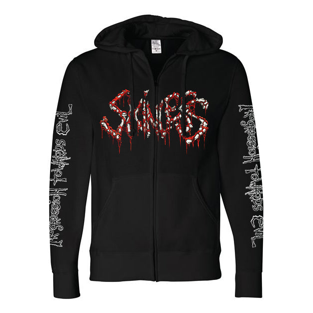 skinless Progression Towards Evil Black Zip-Up front