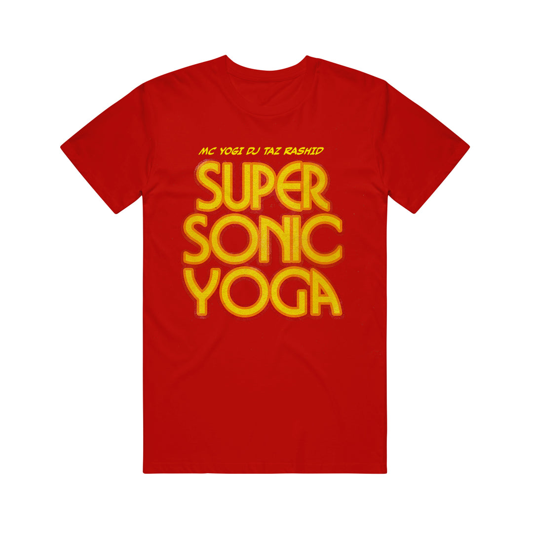 super sonic yoga Logo - Red T-Shirt